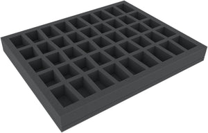FS035A007 35 mm foam tray for miniatures in 1:56 scale (28 mm) - 45 compartments