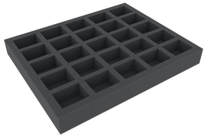 FS040A009 40 mm foam tray for miniatures in scale 1:56 (28 mm) – 25 compartments