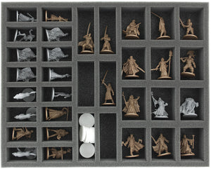 FS040ZC17 Bandeja de espuma de 40 mm de tamaño completo con 34 ranuras para accesorios y miniaturas Zombicide