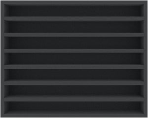 FS050A004 Foam inlay TT Scale - upright - 7 slots for model railway locomotives, wagons, and vehicles