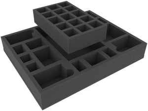 FS055ZC24 55 mm full-size foam tray with 16 compartments for Zombicide Black Plague and Wulfsburg