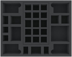 FS055ZC24 55 mm full-size foam tray with 16 compartments for Zombicide Black Plague and Wulfsburg