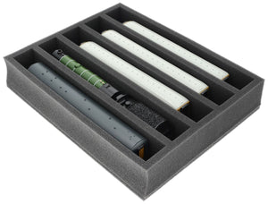 FS065A002 Foam inlay 00 Gauge - vertical - 5 slots for model railway locomotives, wagons and vehicles