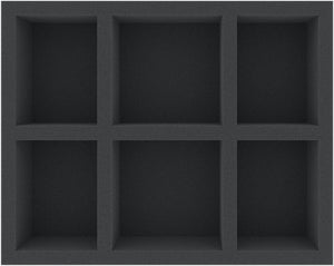 FS070A008 Bandeja de espuma Feldherr para arlequines - 6 compartimentos