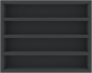 FSMELP050BO 50 mm Full-Size foam tray with 4 compartments