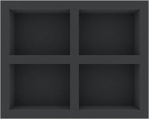 FSMELX060BO 60 mm Full-Size foam tray with 4 compartments