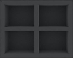 FSMELX080BO 80 mm Full-Size foam tray with 4 compartments