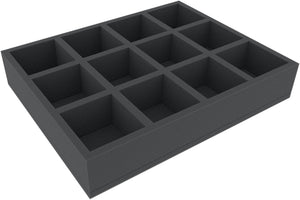 FSMEPQ060BO 60 mm Full-Size foam tray with 12 compartments