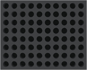 FSMEUN040BO 40 mm Full-Size foam tray with 80 compartments