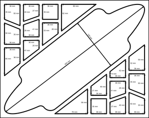 FSMFFP075BO 75 mm Full-Size foam tray with 25 compartments