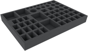 FXMFBZ045BO 425 mm x 305 mm x 45 mm foam tray for board games with 57 compartments