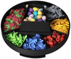 Feldherr token tray CAROUSEL + Feldherr 3D Food Tokens Upgrade Set for Wingspan - complete set