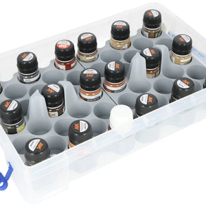 Feldherr Paint Rack with 4l Really Useful Box - 46 AK Interactive paint bottles