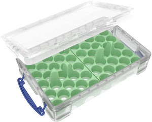 Feldherr Paint Rack with 4l Really Useful Box - 46 AK Interactive paint bottles