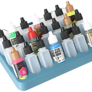 Bastidor de pintura Feldherr con compartimento para brochas para 4l Really Useful Box - 21 botes de pintura