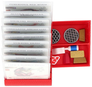 Feldherr card holder with token compartment for Wyrmspan - 9 dragon cards + game material