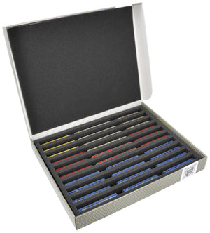 Feldherr Storage Box FSLB040 for model railway locomotives, wagons and vehicles - 10 slots for Z gauge vertical