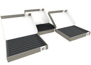 Feldherr Storage Box FSLB040 for model railway locomotives, wagons and vehicles - 9 slots for N gauge vertical