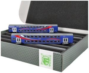 Feldherr Storage Box FSLB055 for model railway locomotives, wagons and vehicles - 7 slots for TT gauge vertical