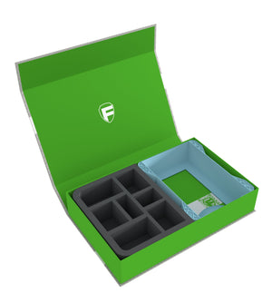 Feldherr Magnetic Box green for Warhammer Age of Sigmar: Warscroll Cards (large) + Miniatures + Accessories