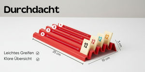 4 pcs. value set Feldherr plastic rack for Rummikub - 4 slots