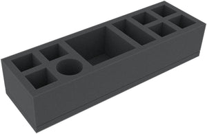 GEMFDT060BO 295 mm x 90 mm x 60 mm foam tray for board games with 10 compartments