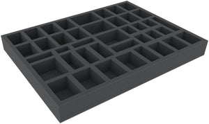 HBMFFQ040BO 394 mm x 294 mm x 40 mm foam tray for board games with 40 compartments