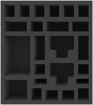 HCMFFT060BO 248 mm x 220 mm x 60 mm foam tray for board games with 24 compartments