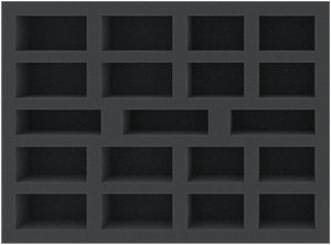 HGMFGK040BO 230 mm x 170 mm x 40 mm foam tray for board games with 19 compartments