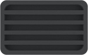HS030A008 Foam inlay Z Gauge - horizontal - 5 slots for model railway locomotives, wagons and vehicles