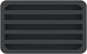 HS040A004 foam tray N-gauge - vertical - 5 slots for model railway locomotives, wagons and vehicles