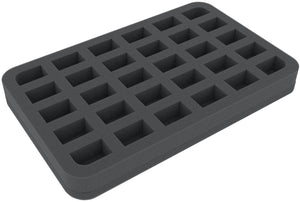 HS035A006 35 mm foam tray for miniatures in scale 1:100 (15 mm) – 30 compartments