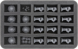 HS035A007 35 mm foam tray for miniatures in scale 1:72 (20 mm) – 20 compartments