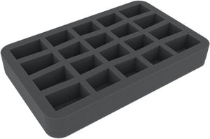 HS035A022 35 mm foam tray for miniatures in scale 1:56 (28 mm) - 20 compartments