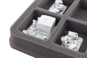 HS035BF02BO Bandeja de espuma con 8 compartimentos para Flames of War - bases medianas