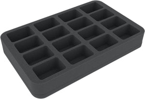 HS040A010 40 mm foam tray for miniatures in scale 1:56 (28 mm) – 16 compartments