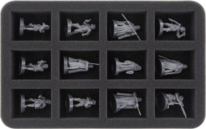 HS040A011 40 mm foam tray for miniatures in scale 1:56 (28 mm) – 12 compartments