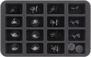 HS040BB07 40 mm half-size foam tray for 16 small Blood Bowl miniatures - 2016 Edition