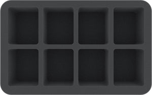 HS050AQ02 Bandeja de espuma Half-Size de 50 mm para 8 figuras grandes de Arcadia Quest