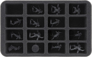 HS050BB05 50 mm half-size foam tray for 16 Blood Bowl miniatures - 2016 Edition