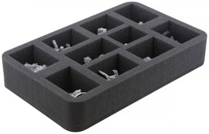 HS050BB09 50 mm half-size foam tray for 10 Blood Bowl Star Player