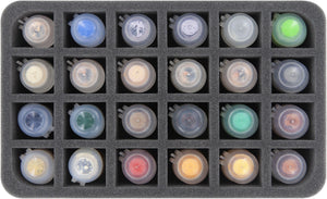 HS055WH47BO foam tray for Citadel paint pots (12 ml) - 24 compartments