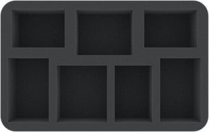 HS060A059 60 mm foam tray for miniatures in 1:56 scale (28 mm) - 7 compartments