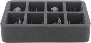 HS060BF02BO Half-Size foam tray with 8 compartments