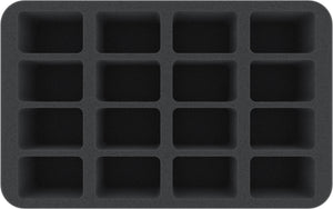 HS060BF05BO 60 mm Half-Size foam tray with 16 compartments