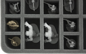 HS060IA05 Bandeja de espuma de 60 mm de tamaño medio con 18 ranuras para Star Wars Imperial Assault Miniatures