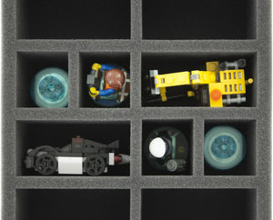 HS060LE01 60 mm half-size foam tray with 18 compartments for Lego Dimensions Miniatures