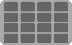 HS070KR08 Bandeja de espuma de 70 mm de tamaño medio para 16 figuras Krosmaster