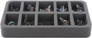 HSBE040BO 40 mm Half-Size foam tray with 10 compartments