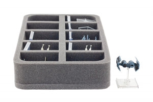 Bandeja de espuma HSBE050BO para 10 Star Wars X-WING Star Ships con base
